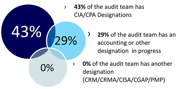 Figure 1. Internal audit staff qualifications as of March 31, 2021