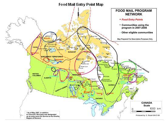 Food Mail Entry Point Map