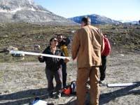 Working at the Ekalugad Fiord Site