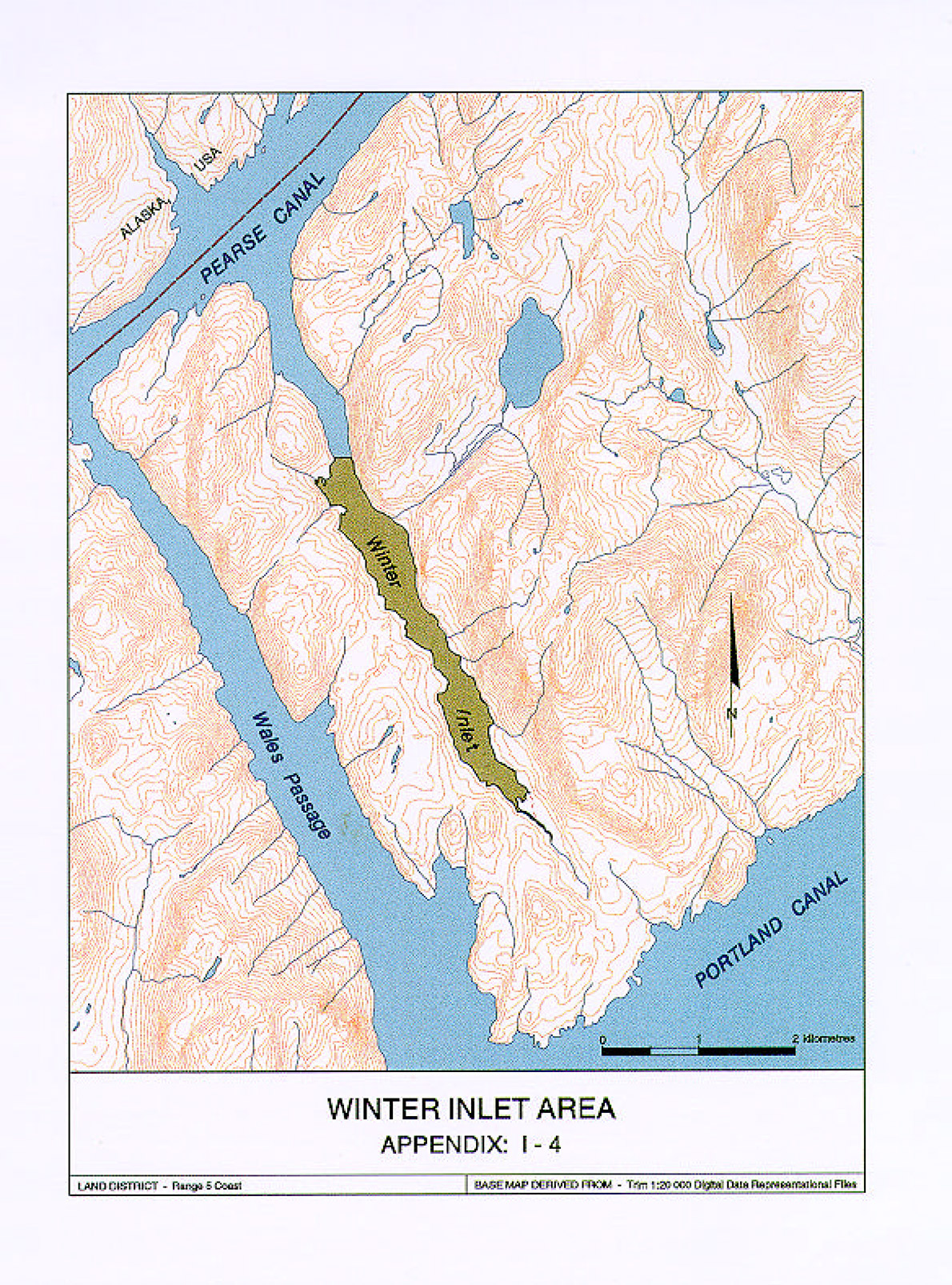 Map of Winter Inlet Bivalve Harvesting Area
